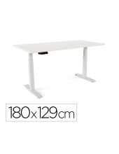 MESA ROCADA REG.ELECTRICA 129 CM ESTRUCTURA ACERO TABLERO 180 CM BL.