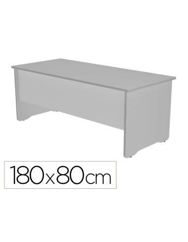 MESA OFICINA ROCADA WORK 2003AB02 ALUMINIO/GRIS 180X80 CM