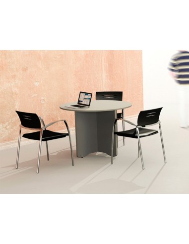 MESA ROCADA RED.3006AW02 EST.MADERA ASPAS BL.TABLERO GRIS 120CM