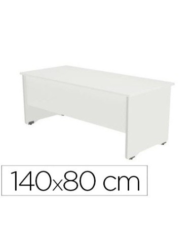 MESA OFICINA ROCADA WORK 140X80 CM ACABADO AW04 BLANCO/BLANCO