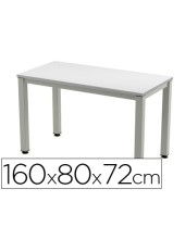 MESA ROCADA EXECUTIVE 160X80 AL/GRIS