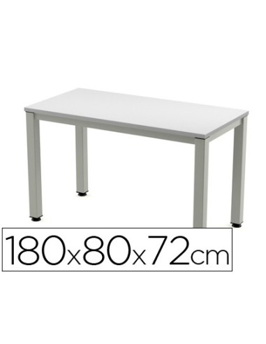 MESA DE OFICINA ROCADA EXECUTIVE 2003AD02 ALUMINIO /GRIS 180X80 CM