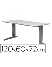 MESA DE OFICINA ROCADA METAL 2000AC02 ALUMINIO /GRIS 120X60 CM