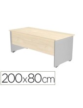 MESA OFICINA ROCADA WORK 200x80 CM ACABADO AB04 ALUM/BL 2004AB04