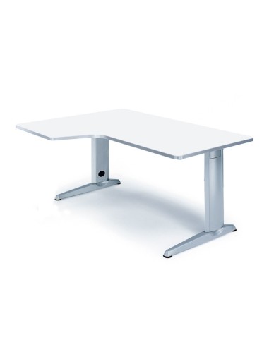 MESA ROCADA METAL 160X120 CM IZQUIERDA ACABADO AC02 GRIS 2053AC02