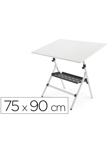 MESA DIBUJO ROCADA RD-175 EST.MET.PLEGABLE REG.EN ALT. 75X90 CM