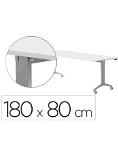 MESA ROCADA 2003FD04 TABLERO ABATIBLE ALUMINIO/BL.180X80 CM