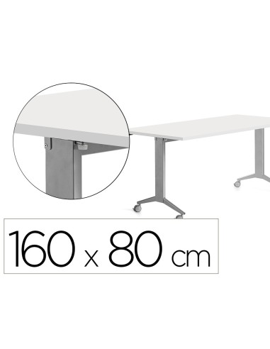 MESA ROCADA 2002FD04 TABLERO ABATIBLE ALUMINIO/BL.160X80 CM