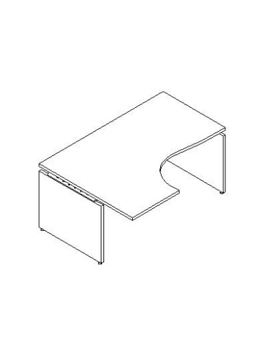 MESA EN L IZDA 160x120x80 MELAMINA S/CERES