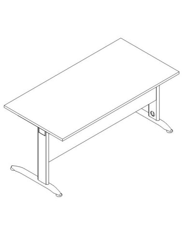 MESA RECTANGULAR C/FALDON MELAMINA S/IDRA 160X80