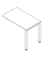 MODULO ALA MESA RECTANGULAR MELAMINA 100X60MM S/TESEO