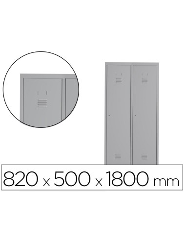 TAQUILLA MET.ROCADA 400 2 MODULOS X 1 PUERTA GRIS 820X500X1800MM