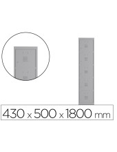 TAQUILLA MET.ROCADA 400 1 MODULO X 5 PUERTAS GRIS 430X500X1800MM