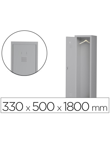 TAQUILLA MET.ROCADA 300 1 MODULO PUERTA GRIS 330X500X1800MM