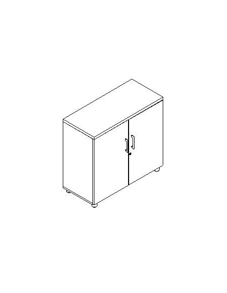 ARMARIO BAJO CON PUERTAS DE CRISTAL 92,5x42x85 +1 ESTANTE
