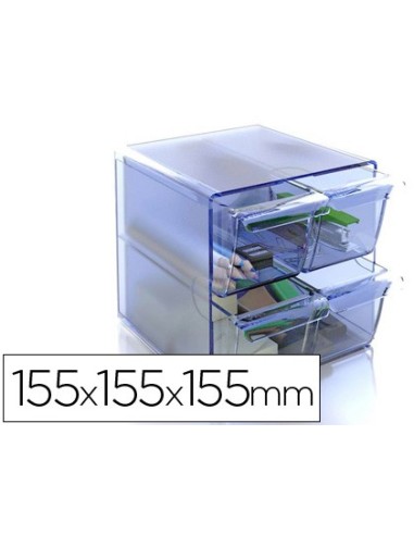 ARCHICUBO 4 CAJONES ORGANIZADOR MODULAR AZ.TPTE.155X155X155MM