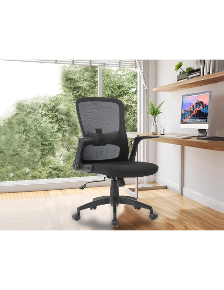 SILLA GIRATORIA Q-CON.BASE METAL REGULABLE LTURA 910+75X610X550MM NG.