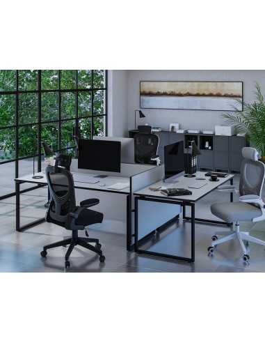 SILLA Q-CON.ERGO.PALERMO MALLA BASE NYLON AL.MAX 1300X610X600 BL.GRIS