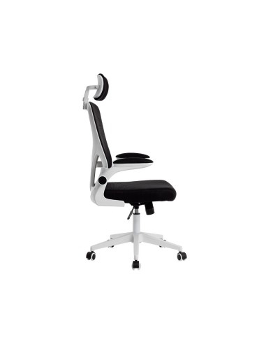 SILLA Q-CON.ERGO PALERMO MALLA BASE NYLON ALT MAX 1300X610X600 BL.NG.