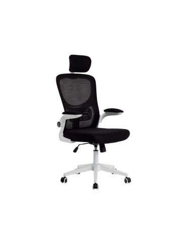 SILLA Q-CON.ERGO PALERMO MALLA BASE NYLON ALT MAX 1300X610X600 BL.NG.