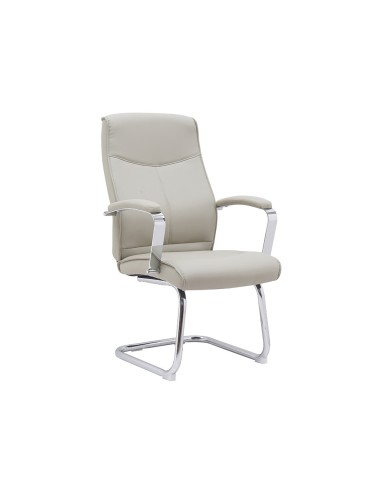 SILLA Q-CON.MODENA SIMIL PIEL B.MET.ALT MAX 1050X630X 650 GRIS