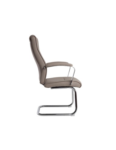 SILLA Q-CON.MODENA SIMIL PIEL B.MET.ALT MAX 1050X630X 650 GRIS