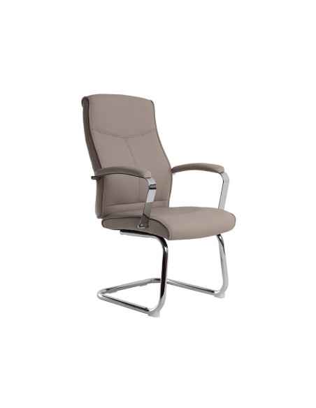 SILLA Q-CON.MODENA SIMIL PIEL B.MET.ALT MAX 1050X630X 650 GRIS