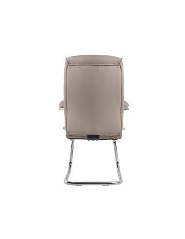 SILLA Q-CON.MODENA SIMIL PIEL B.MET.ALT MAX 1050X630X 650 GRIS
