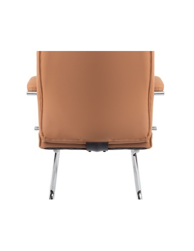 SILLA Q-CON. MODENA SIMIL PIEL B. MET.ALT MAX 1050X630X650 CREMA