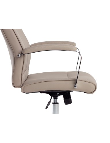 SILLA Q-CON.DIREC MODENA SIMIL PIEL B.MET.ALT MAX 1210X630X650MM GRIS