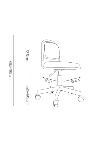 SILLA Q-CON. INFANTIL BARI ALT MAX 795X390X350MM ROSA SILLA Q-CON. INFANTIL BARI ALT MAX 795X390X350MM ROSA