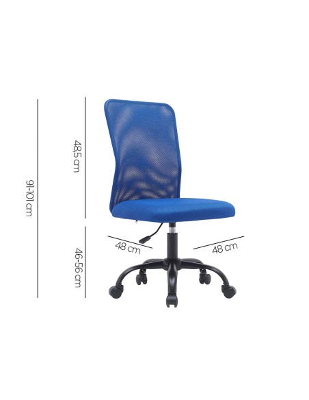 SILLA Q-CON. PARMA MALLA SIN BRAZOS ALT MAX 990X480X590 AZ. SILLA Q-CON. PARMA MALLA SIN BRAZOS ALT MAX 990X480X590 AZ.