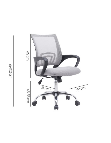 SILLA Q-CON.SIENA MALLA BASE MET.ALT MAX 1000X560X570 BL.GRIS SILLA Q-CON.SIENA MALLA BASE MET.ALT MAX 1000X560X570 BL.GRIS