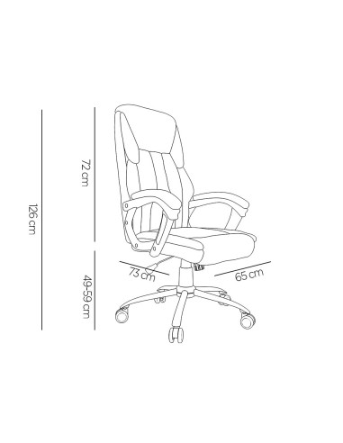SILLA Q-CON.DIREC BOLZANO SIM PIEL BASE MET.ALT MAX 1260X650X730MM NG SILLA Q-CON.DIREC BOLZANO SIM PIEL BASE MET.ALT MAX 1260X650X730MM NG