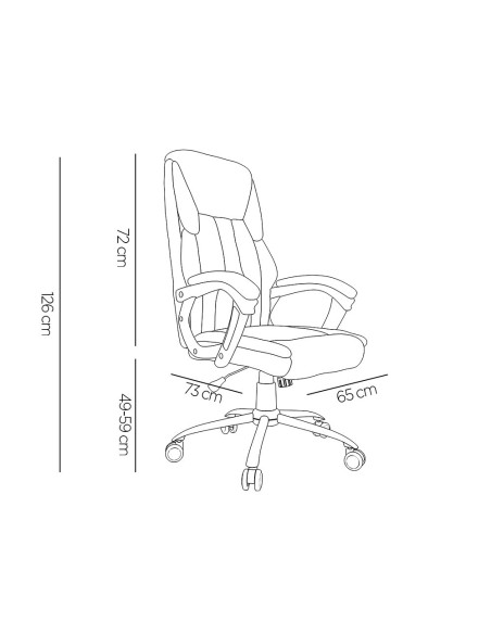 SILLA Q-CON.DIREC BOLZANO SIM PIEL BASE MET.ALT MAX 1260X650X730MM NG SILLA Q-CON.DIREC BOLZANO SIM PIEL BASE MET.ALT MAX 1260X650X730MM NG