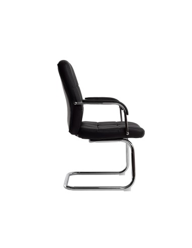 SILLA Q-CON. PIA VE SIMIL PIEL BASE MET.ALT MAX 1050X610X680 NG. SILLA Q-CON. PIA VE SIMIL PIEL BASE MET.ALT MAX 1050X610X680 NG.