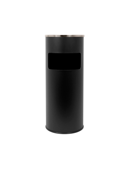 CENICERO PAPELERA METALICO Q-CON.NEGRO 61,5X25 CM C/RECOGECOLILLAS