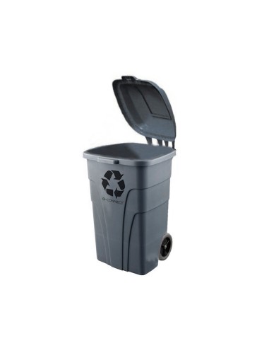 PAPELERA Q-CON.PLASTICO TAPADERA 240L GRIS 1040X610X610MM.RUEDAS PAPELERA Q-CON.PLASTICO TAPADERA 240L GRIS 1040X610X610MM.RUEDAS
