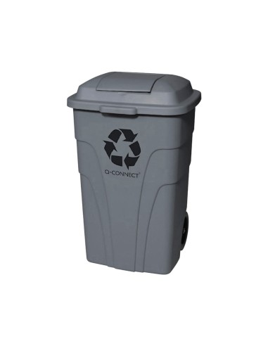 PAPELERA Q-CON.PLASTICO TAPADERA 240L GRIS 1040X610X610MM.RUEDAS PAPELERA Q-CON.PLASTICO TAPADERA 240L GRIS 1040X610X610MM.RUEDAS