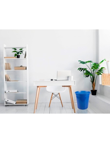 PAPELERA PLAST.Q-CON.AZ. TRANS.13LT.DIM. 275X285MM