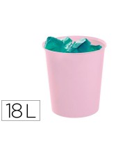 PAPELERA PLAST.ARCHIVO 2000 ECOGREEN 100% RECICLADA 18LT.ROSA PASTEL