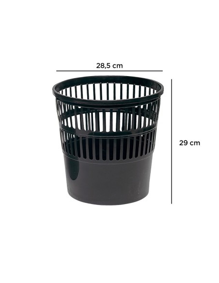 PAPELERA PLASTICO 119 NEGRA MEDIDA 27.5X27.5 CM PAPELERA PLASTICO 119 NEGRA MEDIDA 27.5X27.5 CM