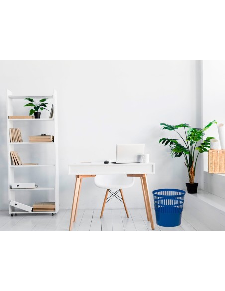 PAPELERA PLASTICO 119 AZUL MEDIDA 27.5X27.5 CM