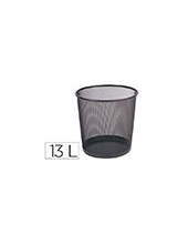 PAPELERA METALICA Q-CON.PR-N NEGRA REJILLA 265X285MM 2