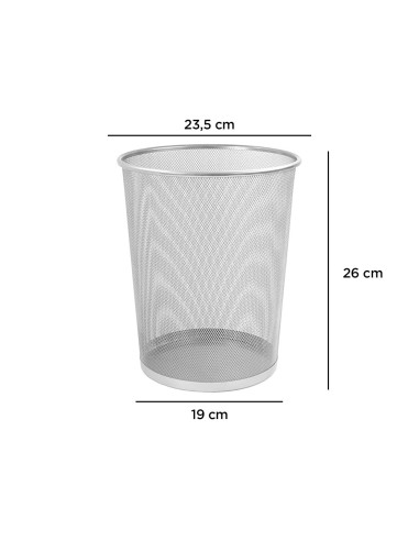 PAPELERA METALICA Q-CON.GRIS REJILLA 205X210X150 MM PAPELERA METALICA Q-CON.GRIS REJILLA 205X210X150 MM