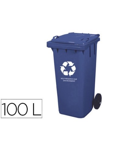 CONTENEDOR PLASTICO Q-CON. CAP. 100 LITROS AZUL 800X510X525 MM C/RUED