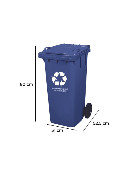 CONTENEDOR PLASTICO Q-CON. CAP. 100 LITROS AZUL 800X510X525 MM C/RUED