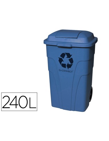 CONTENEDOR PLASTICO Q-CON. CAP. 240 LITROS AZUL 1015X575X730 MM C/RUE