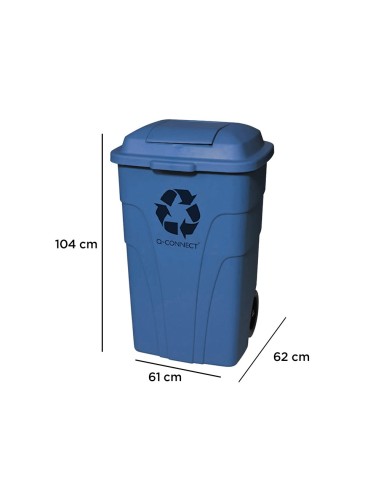 CONTENEDOR PLASTICO Q-CON. CAP. 240 LITROS AZUL 1015X575X730 MM C/RUE