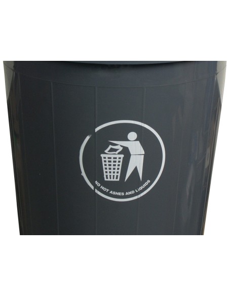 PAPELERA PLASTICO Q-CON. CAP. 80 LITROS GRIS 760X450 MM